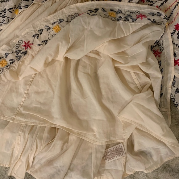 Embroidered Free People Cream Dress - Picture 4 of 9